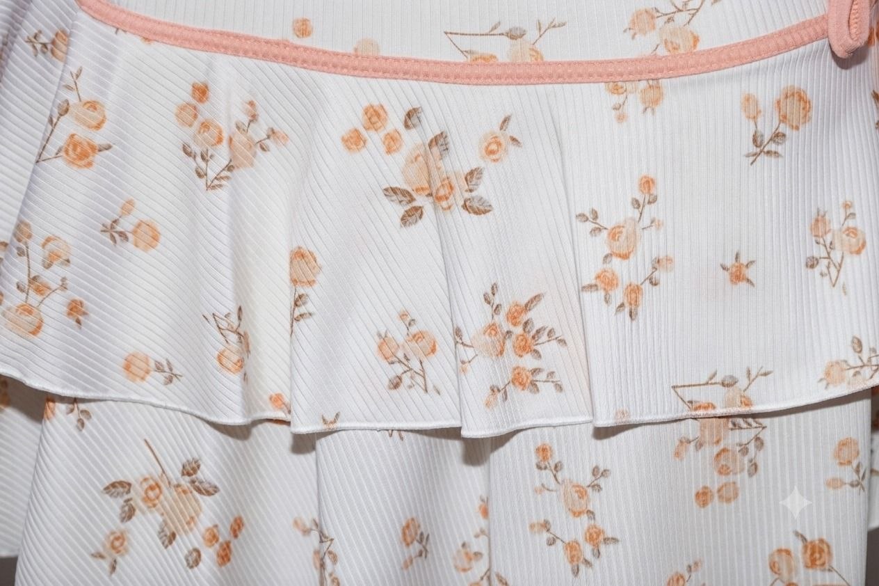 Pink Cotton Skirt Pajama Set