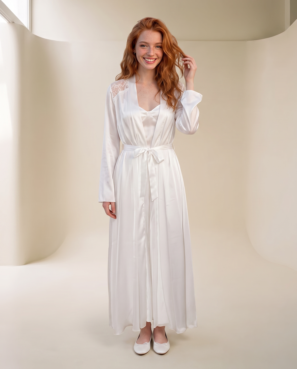 Nightgown with Robe Set