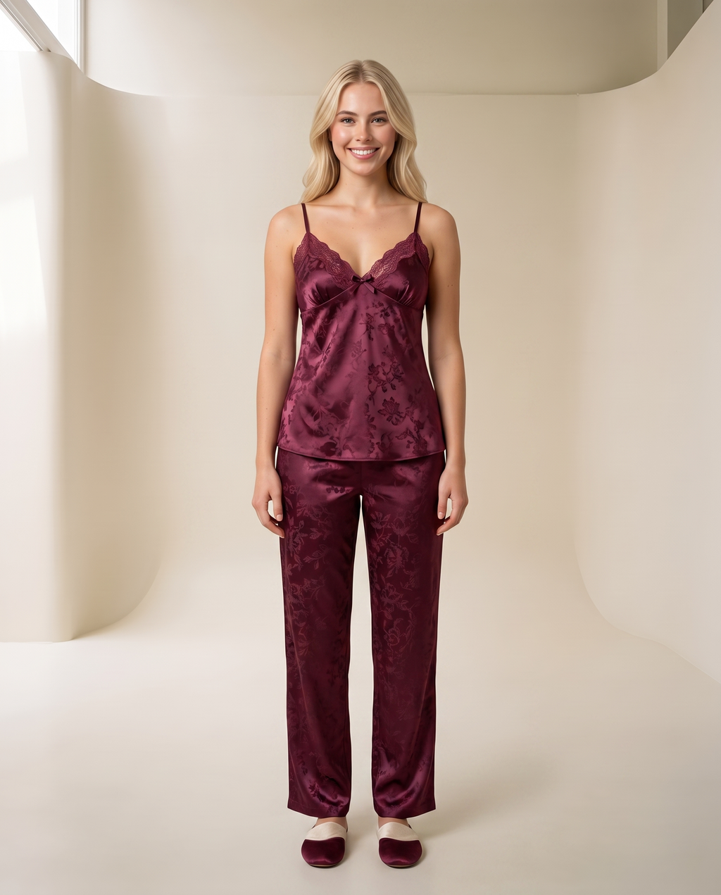 3-Piece satin Pajama Set