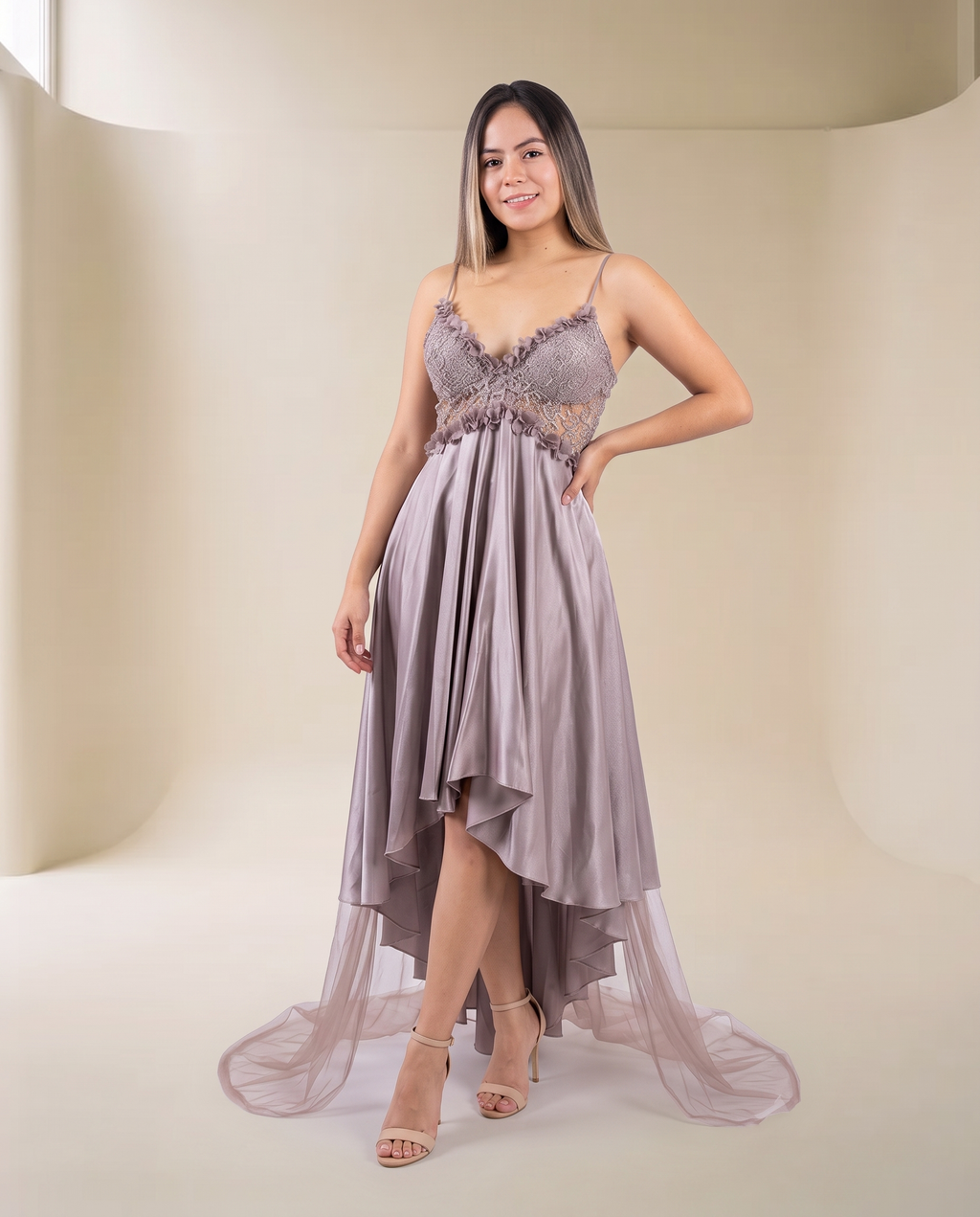 light purple Long Babydoll