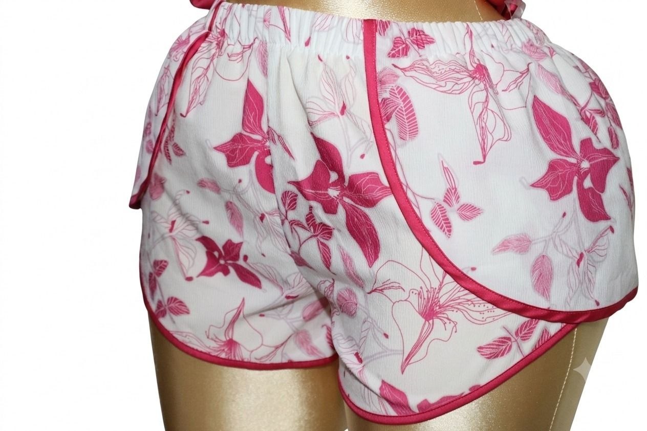 Satin Shorts Pajama Set fuchsia