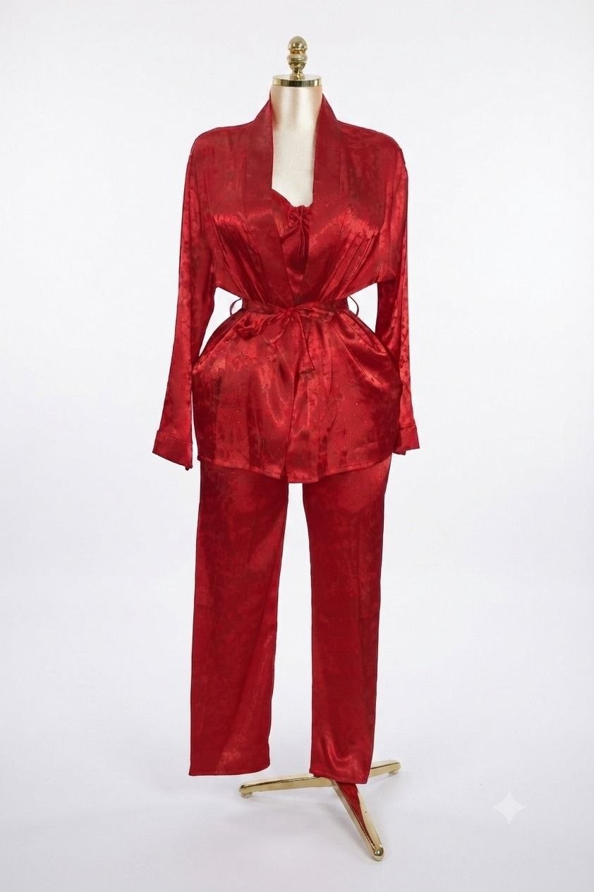 3-Piece satin Pajama Set