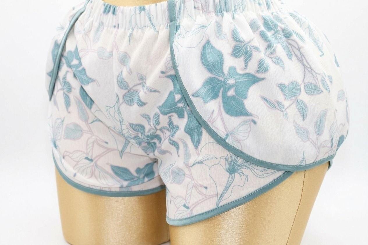 Satin Shorts Pajama Set Light Green