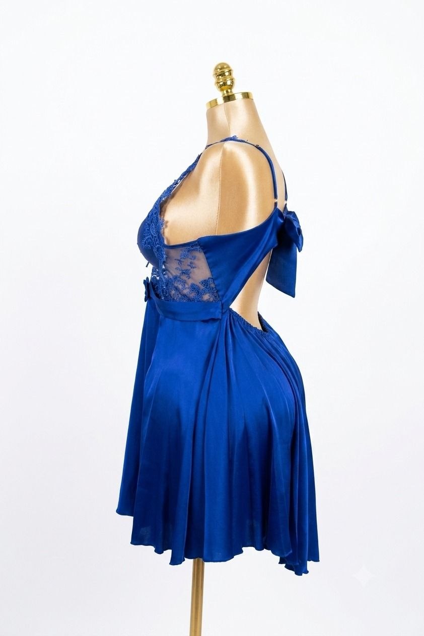 Navy Blue Short Babydoll