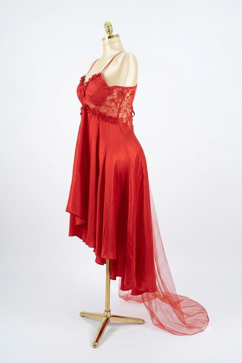 Red Long Babydoll