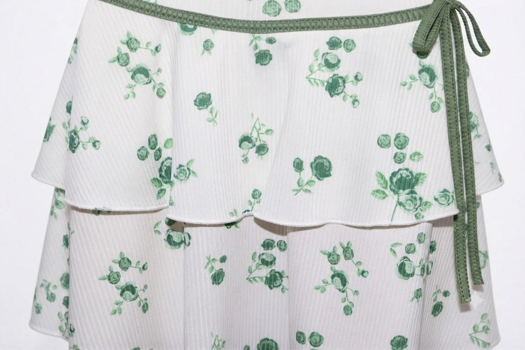 Green Cotton Skirt Pajama Set