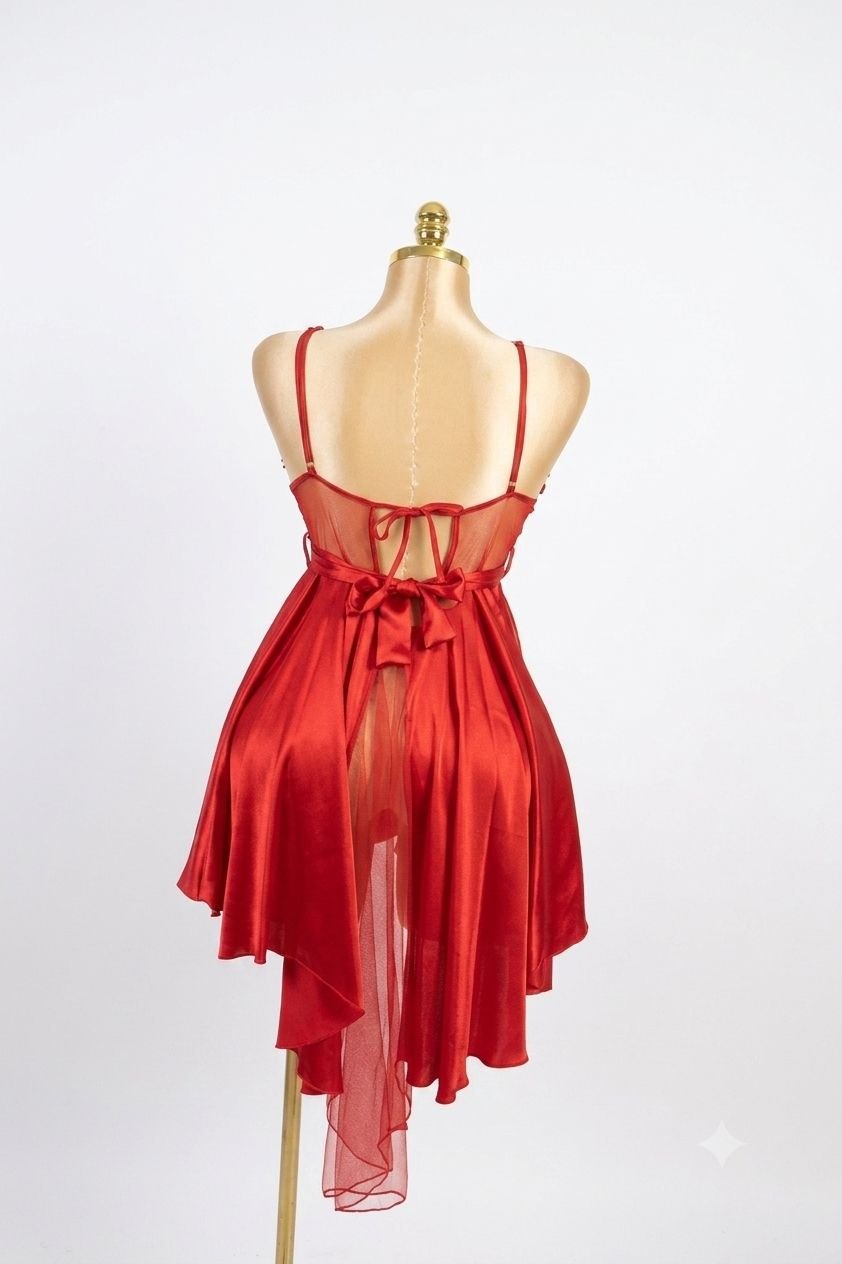 Red Short Babydoll