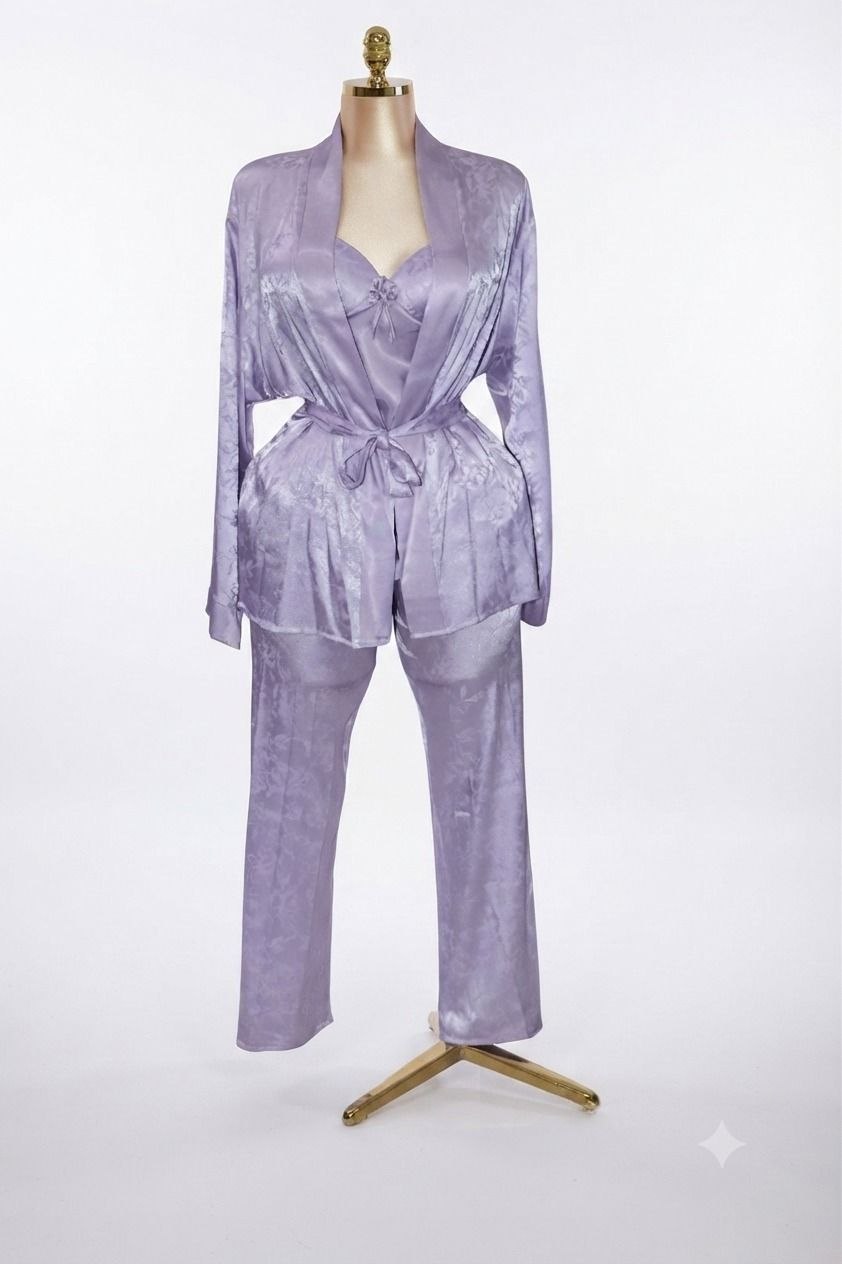 3-Piece satin Pajama Set